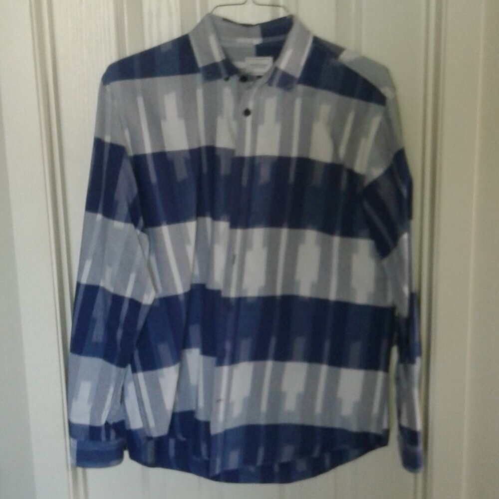 Frank & Oak mens long sleeve button down shirt